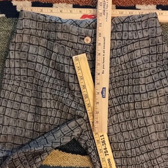 Signe Paris VINTAGE Textured Bronze Metallic Crepey Bootcut Pants 8 - Picture 7 of 11